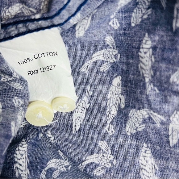 Johnnie-O Blue Tottenham Hangin’ Out Button Up Shirt XL - Picture 7 of 9